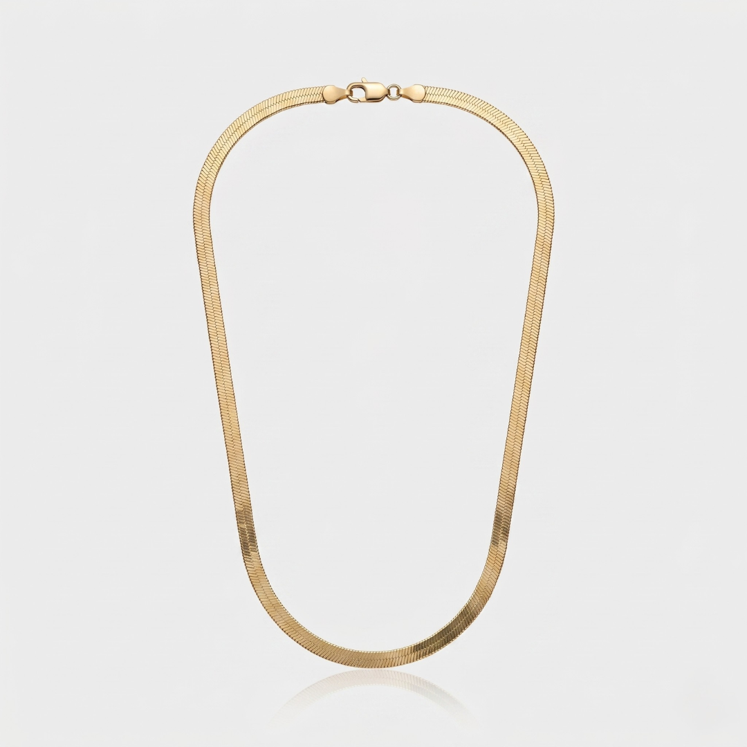 Herringbone Chain Necklace – Gold & Silver