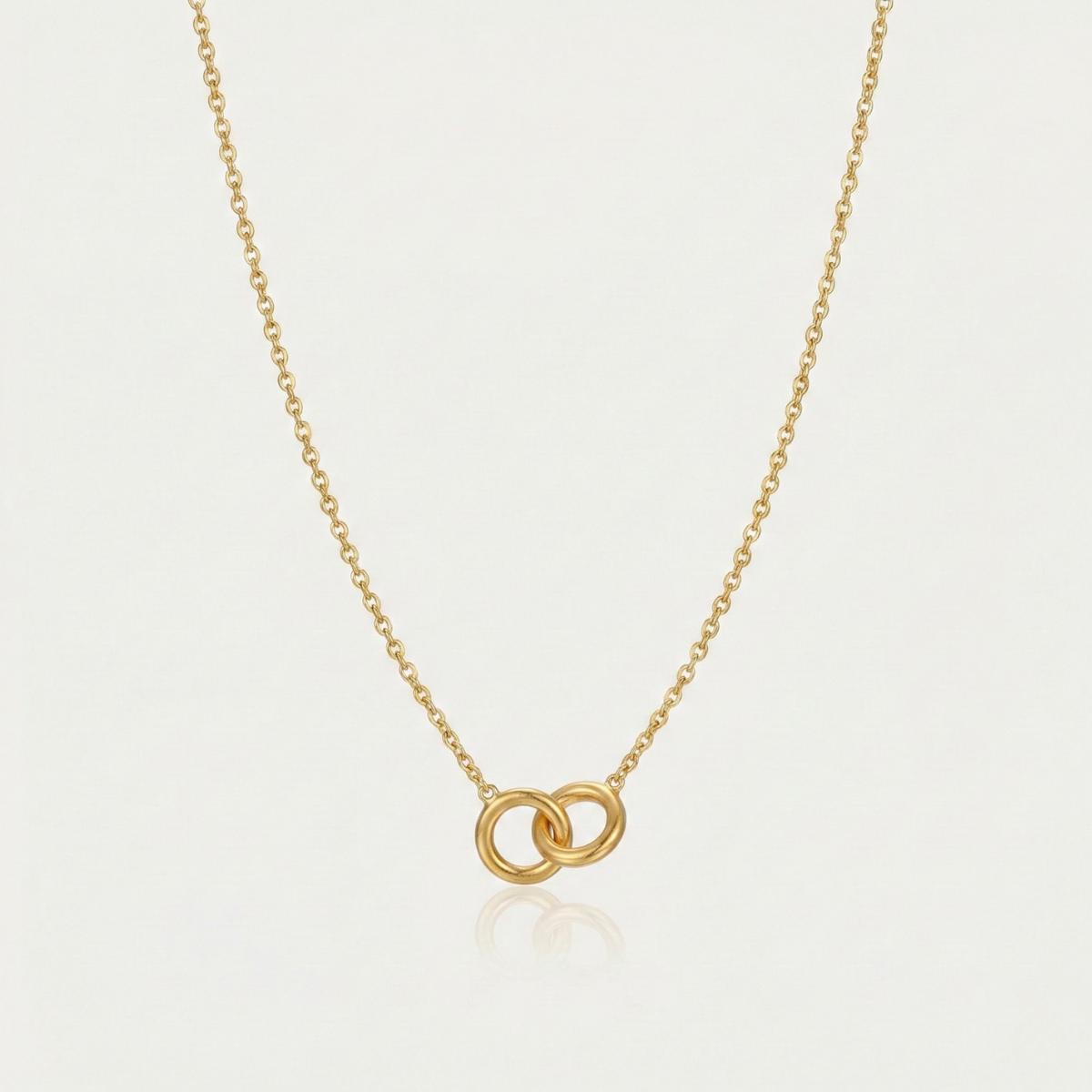 Interlocking Love Knot Necklace – 18k Gold Plated