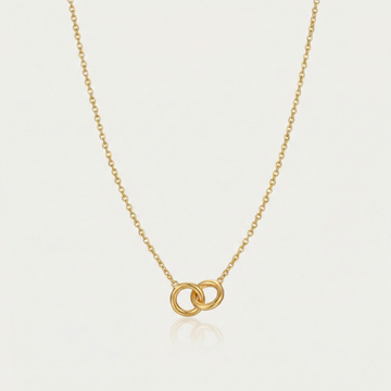 Interlocking Love Knot Necklace – 18k Gold Plated