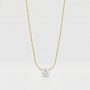 Circle Crystal Pendant Necklace – 18k PVD Gold