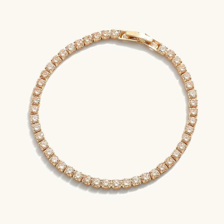 Lillian CZ Tennis Bracelet – Gold Plated