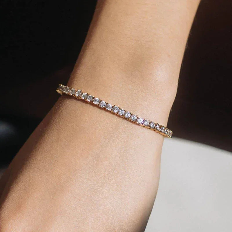 Lillian CZ Tennis Bracelet – Gold Plated