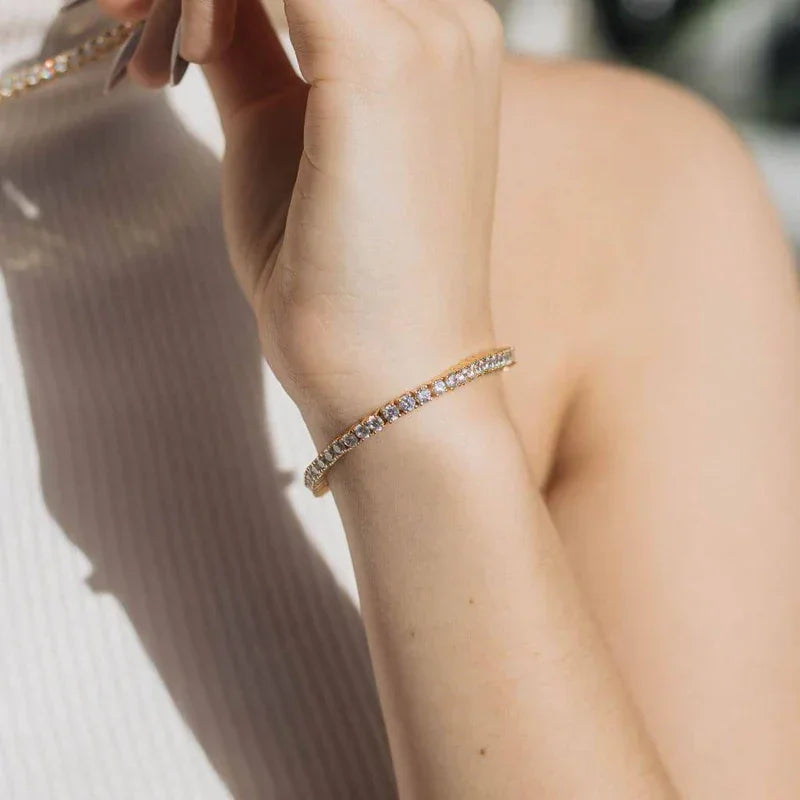 Lillian CZ Tennis Bracelet – Gold Plated