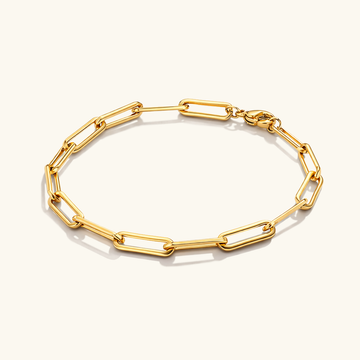 Eloise Paperclip Chain Link Bracelet – Gold Plated