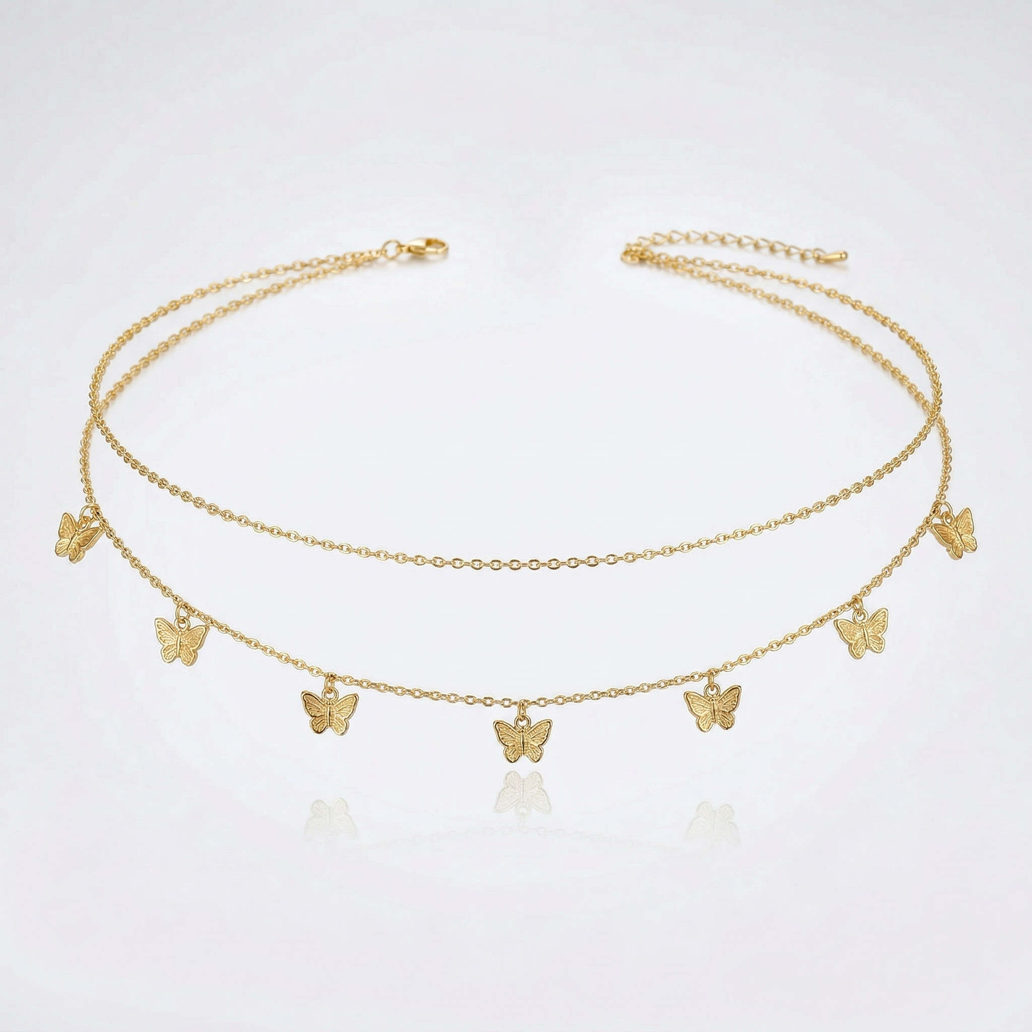 Double Layer Butterfly Waist Chain – Gold or Silver