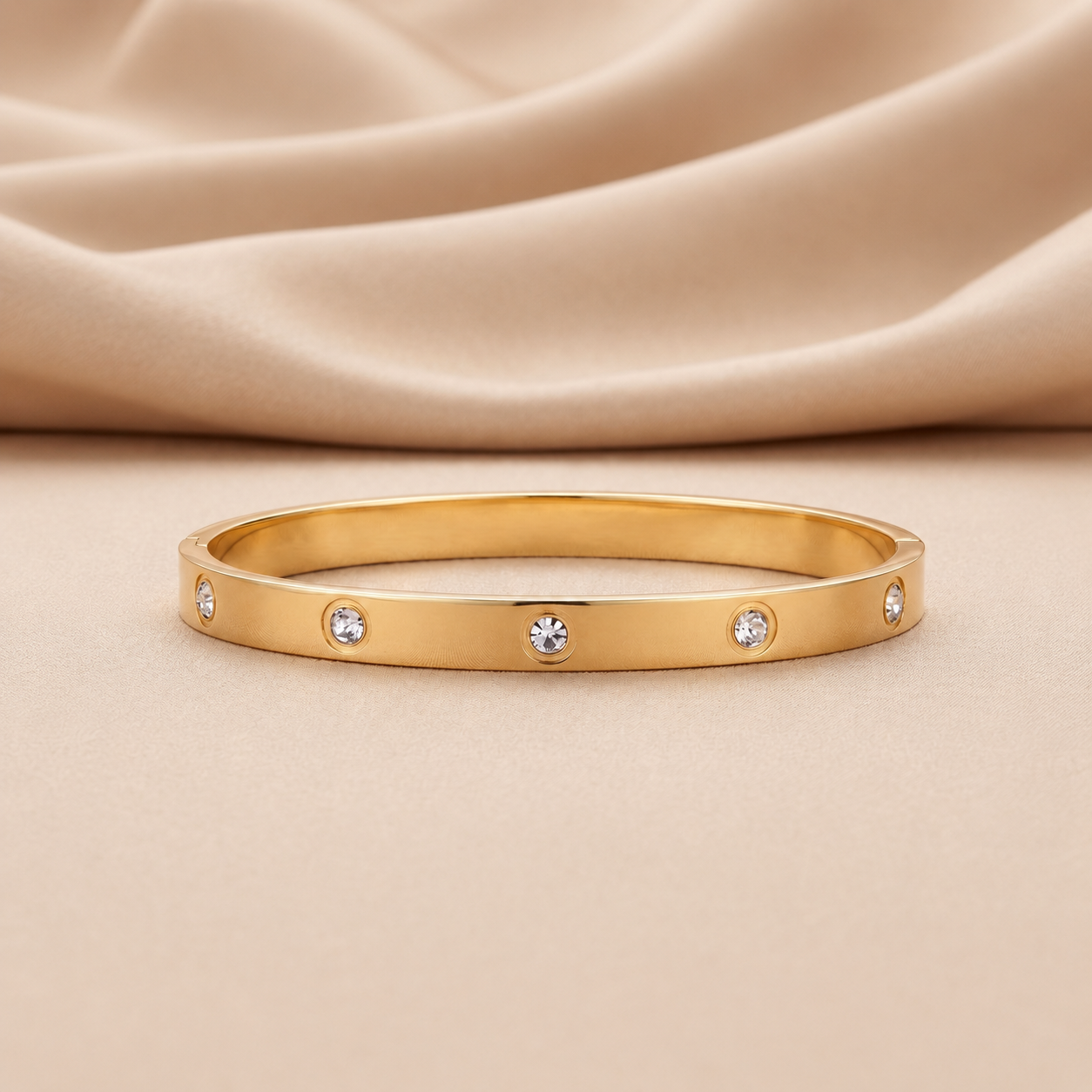 Crystal Bangle Bracelet – Gold & Silver