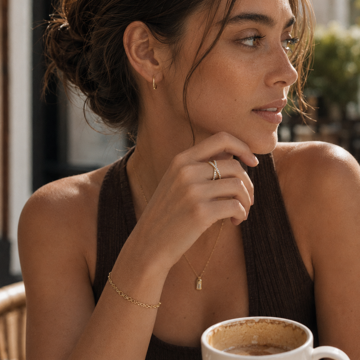 Crystal Criss Cross Ring – Gold, Silver & Rose Gold