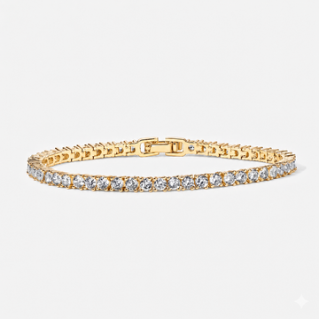 Crystal Tennis Bracelet – Gold, Silver & Rose Gold
