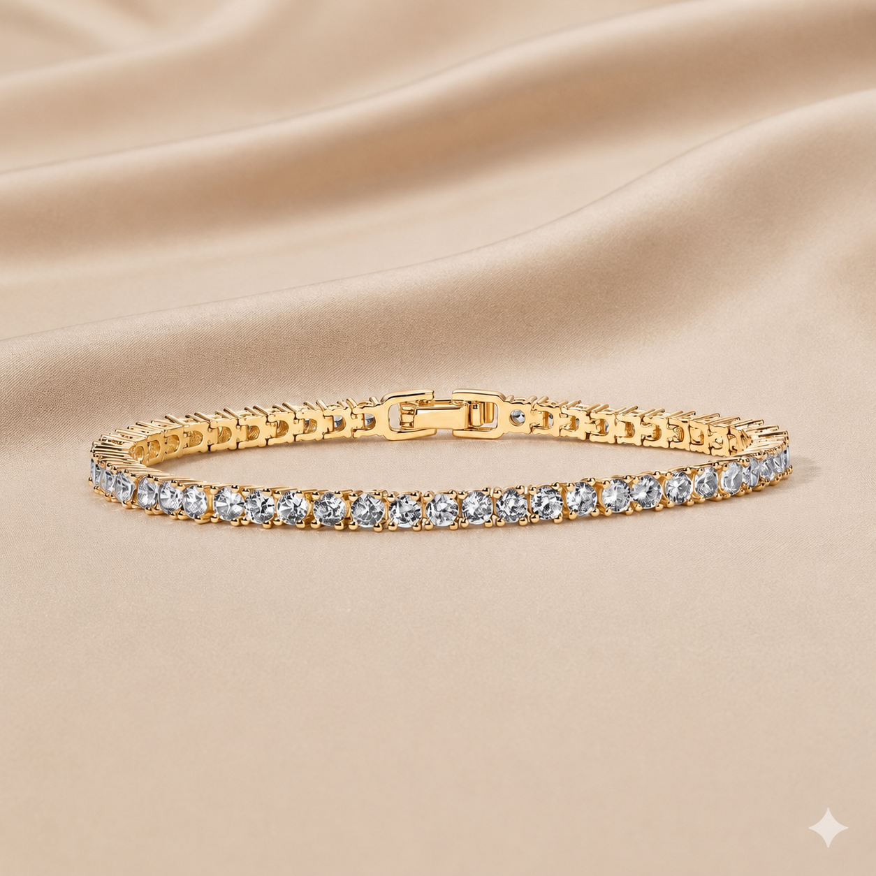 Crystal Tennis Bracelet – Gold, Silver & Rose Gold