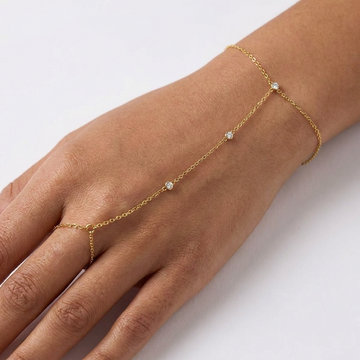 Crystal Chain Bracelet – Gold