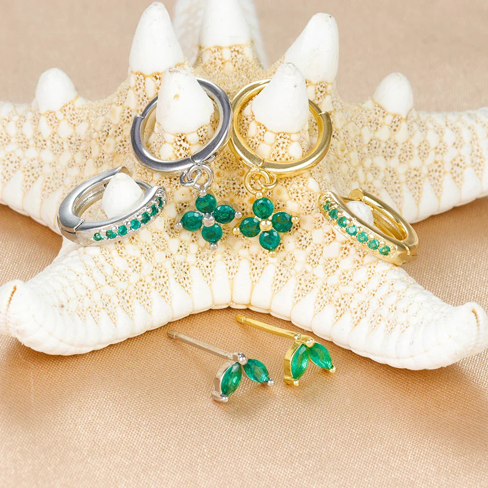 Gemstone Hoop and Stud Earring Set - Surgical Steel