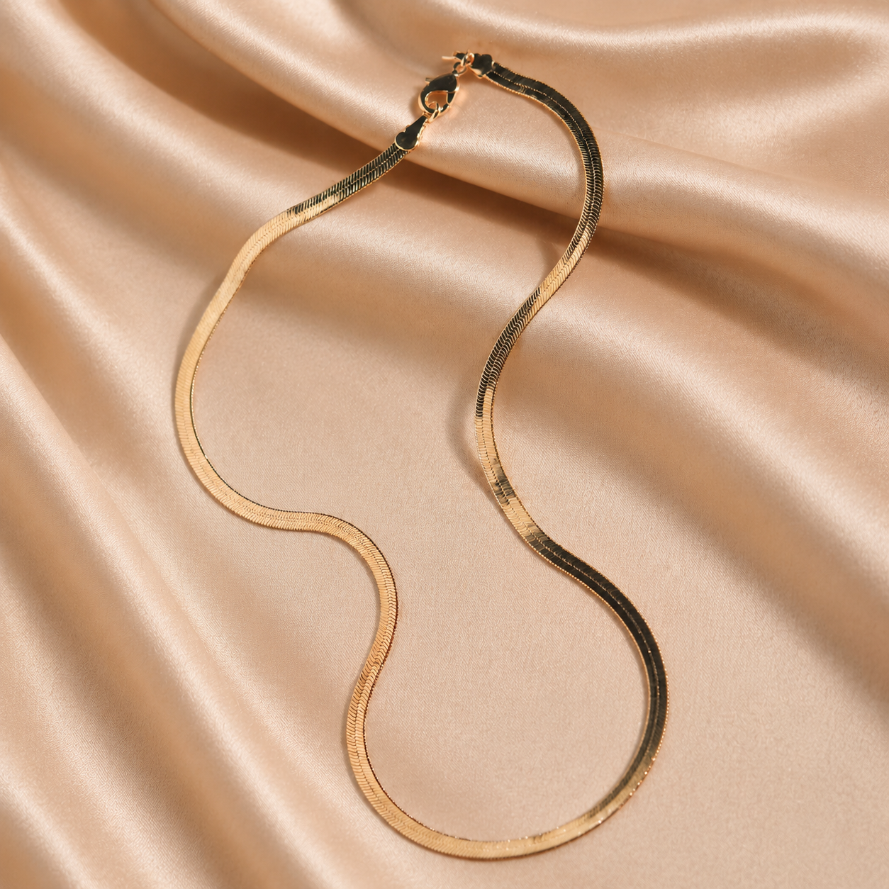 Herringbone Chain Necklace – Gold & Silver