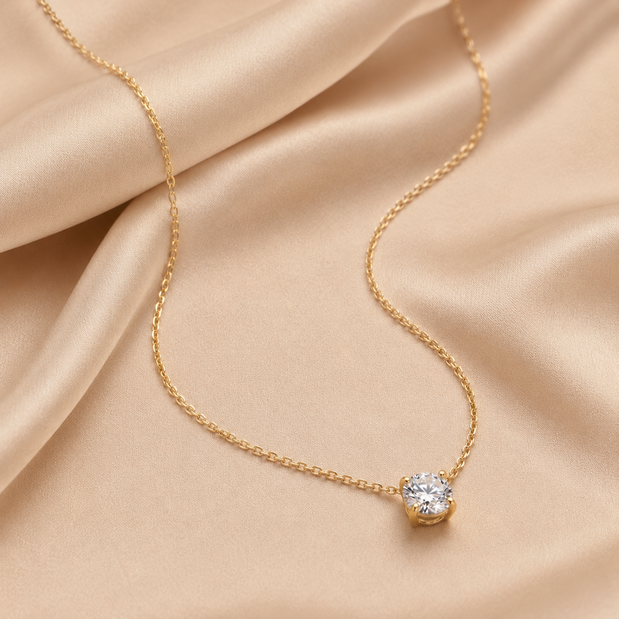 Swarovski Solitaire Pendant Necklace – Gold, Silver & Rose Gold