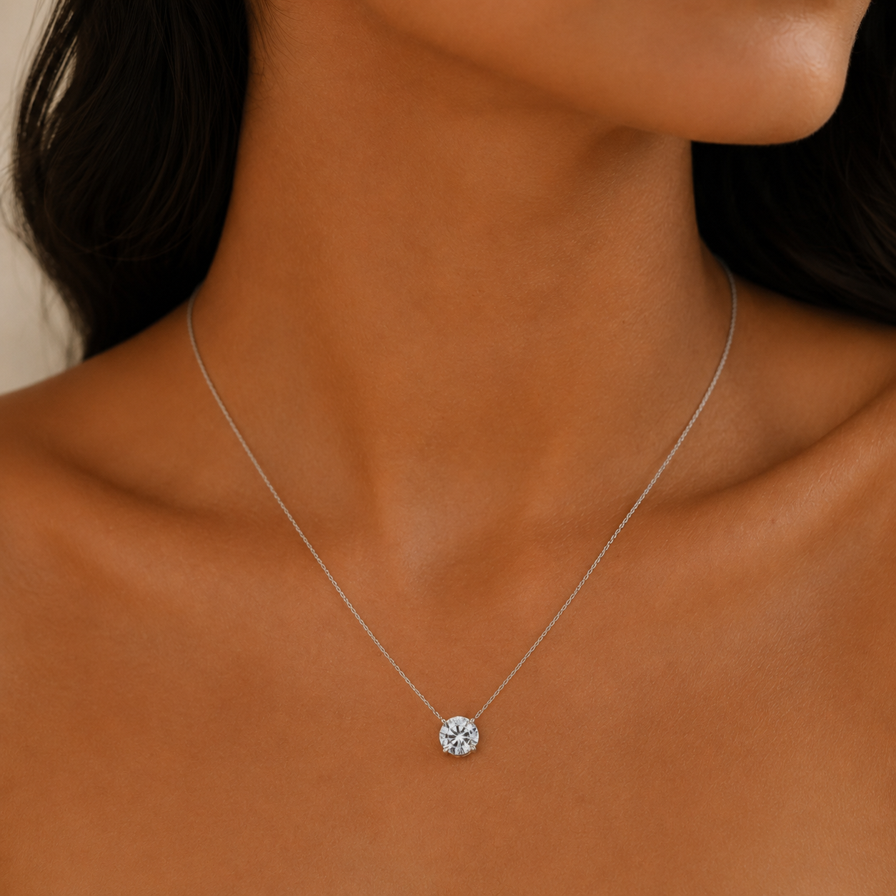 Swarovski Solitaire Pendant Necklace – Gold, Silver & Rose Gold